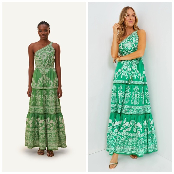 farm rio green sweet garden maxi dress Bright Green Color Dress Shoe Lace, Shoe String Metal Tips